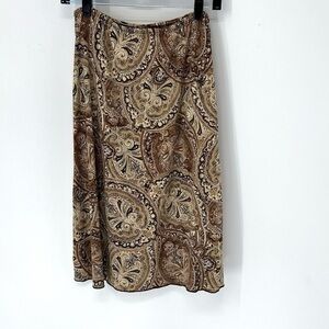 JKLA California vintage Paisley Print midi Skirt